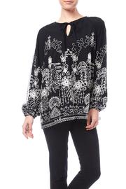  Embroidered Mesh Top
