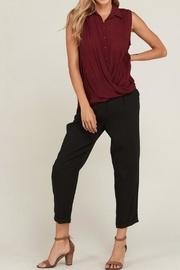  Burgundy Sleeveless Top