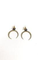  Pave Moon Earrings