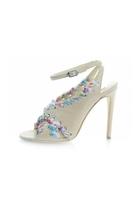  Laced Open-toe Pump