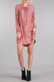  Lace Up Mauve Dress