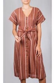 Stripped Midi Dress