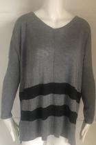  Grey V-neck Sweater