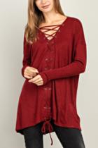  Angora Lace-front Top