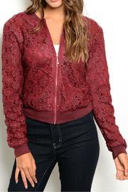  Merlot Crocheted Jacket