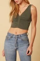  Gathered Crop Top