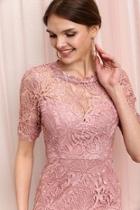  Dusty Rose Lace Dress