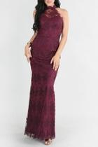  Plum Lace Gown