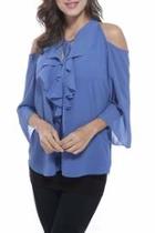  Off Shoulder Ruffled Blouse