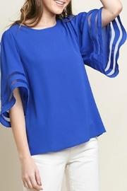  Bell-sleeve Cobalt Top
