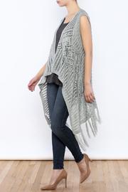  Metallic Knit Fringe Vest