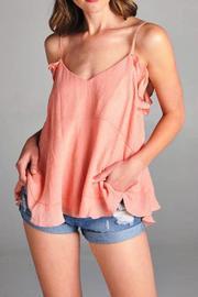  Peach Ruffle Top
