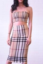  Check Knee Skirt