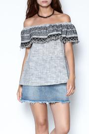  Bohemian Fringe Ruffle Top