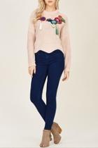  Embellished Crop Sweater