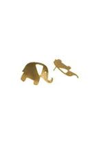  Gold Elephant Earrings