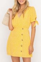  Asymmetrical Button Mini-dress