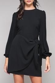  Black Waist-tie Dress