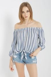  Denim-blues Stripe Top