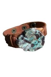  Agate Leather Cuff