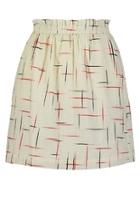  Abstract Slash Skirt