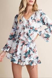  Overlapped Floral Romper
