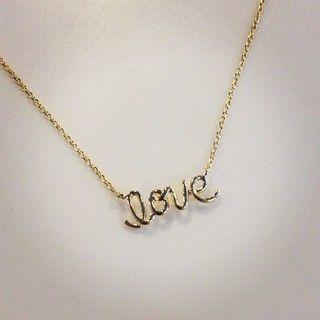 Script Love Necklace