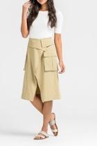 Overlap Midi Skirt
