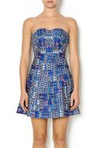  Blue Multi Sweetheart Dress