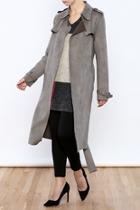  Suedette Trench Coat