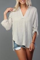  Casual Taupe Blouse