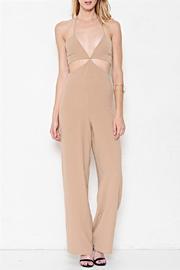  Latte Solid Jumpsuit