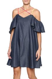  Denim Off Shoulder Dress