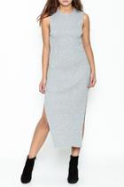  Grey Ribbed Dress