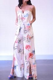  Floral Slit Jumpsuit