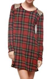  Plaid Sequin Dress