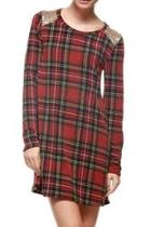  Plaid Sequin Dress