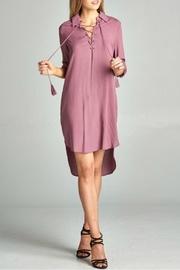  Mauve Lace Up Dress