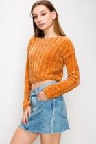  Chenile Crop Sweater
