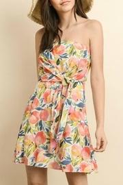  Peach Strapless Dress