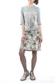  Dress Slim Flower Blue