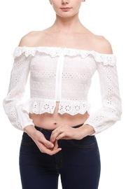  Eyelet Ruffle Blouse