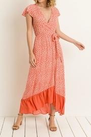  Coral Floral Maxi-dress