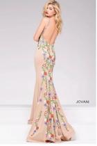  Multicolor Embroidered Gown