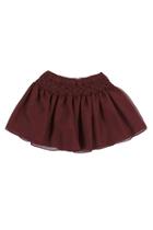  Burgundy Smocked Skirt.