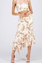  Asymmetrical Floral Skirt