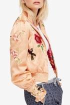  Embroidered Cropped Bomber