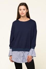  Contrast Sweater Shirt