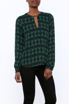  Green Geo Blouse