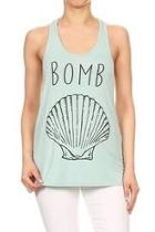  Mint Graphic Tank Top